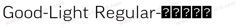 Good-Light Regular字体转换